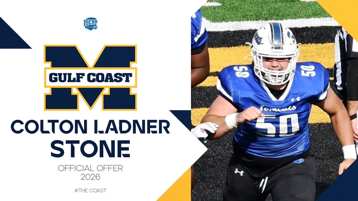 #AGTG After a great conversation with <a href="/CoachWrightPerk/">Jack Wright</a> and <a href="/BrettSShufelt/">Brett Shufelt</a> I am blessed to have EARNED my 2nd offer from MGCCC! #T4L #EarnIt <a href="/CoachCT3/">Darrell Cvitanovich III</a> <a href="/AycockJacob/">coachaycock</a> <a href="/Tomcat_FB/">Stone High Tomcat Football</a> <a href="/Coach_Taylor8/">Dallas Taylor</a> <a href="/coachKnight_T/">Tyler Knight</a> <a href="/bolarcj/">CJ Bolar</a>