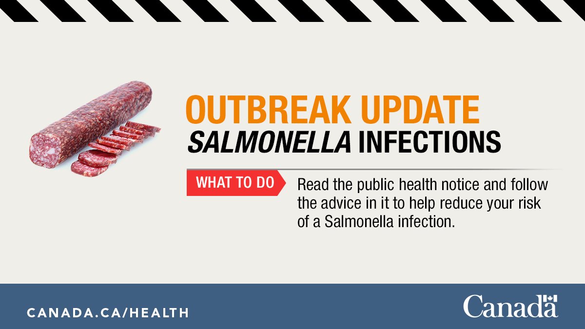GovCanHealth's tweet image. Update: Rea brand Genoa salami and Bona brand Genova salami are now linked to 84 #Salmonella cases in BC, AB, MB and ON. Do not eat, sell or serve the recalled salami. More info: ow.ly/9h1R50Wo5Cy