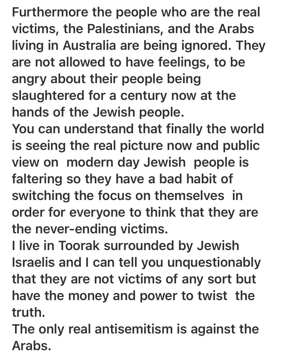 Melbchief's tweet image. They are coming out of the woodwork this morning.
This is from a reader in a nice part of Melbourne, written a week after a synagogue was torched in the city.