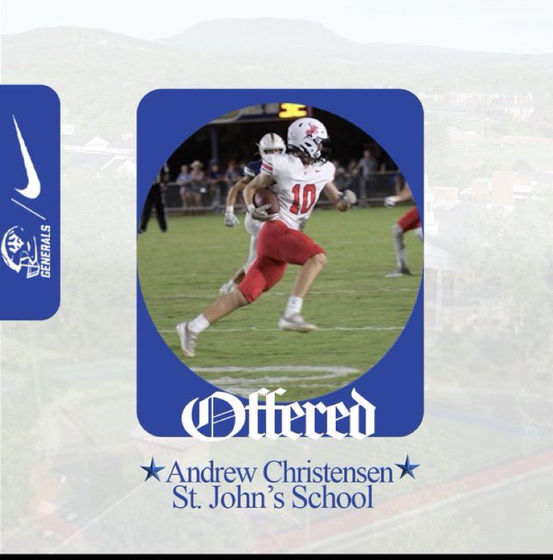 Andrew (@andrewc_2257) on Twitter photo After a great conversation with <a href="/Coach_Kirk4/">Andrew Kirkland</a>, I’m blessed to receive an offer from Washington and Lee University.
<a href="/Coach_Veltri/">Kevin Veltri</a>
<a href="/coachlerose/">Coach Lerose</a>
<a href="/stjohnsmavs/">SJS Athletics</a>
<a href="/TXPrivateFBGuy/">Texas Private School Football</a> After a great conversation with <a href="/Coach_Kirk4/">Andrew Kirkland</a>, I’m blessed to receive an offer from Washington and Lee University.
<a href="/Coach_Veltri/">Kevin Veltri</a>
<a href="/coachlerose/">Coach Lerose</a>
<a href="/stjohnsmavs/">SJS Athletics</a>
<a href="/TXPrivateFBGuy/">Texas Private School Football</a>