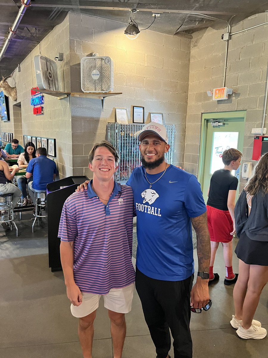 Greg Mitchell (@coachgmitch) on Twitter photo Glad I was able to catch up with my guy Jack while he’s down here in Dallas for an internship. It’s always special when you get to see your former players. The seasons come and go but the relationships last a lifetime! <a href="/BSCFootball/">BSC Football</a> Glad I was able to catch up with my guy Jack while he’s down here in Dallas for an internship. It’s always special when you get to see your former players. The seasons come and go but the relationships last a lifetime! <a href="/BSCFootball/">BSC Football</a>