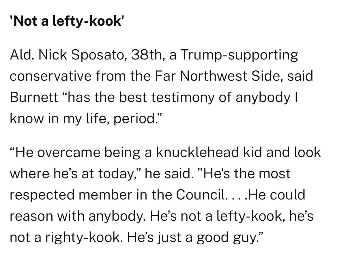 Fantastic quote from Alderman Sposato here: