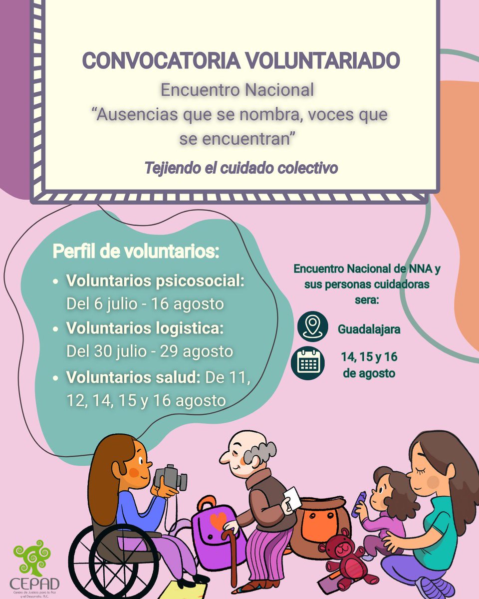 CEPAD_AC's tweet image. 🌻 Acompañar también es resistir
Tu escucha, tu cuidado y tu presencia importan.
✊🏽 Puedes formar parte del equipo de voluntariado que acompaña desde el amor y la justicia.
¿Te unes?
Perfiles disponibles:
📘 Psicosocial: acortar.link/qtAgOu
📦 Logística:…