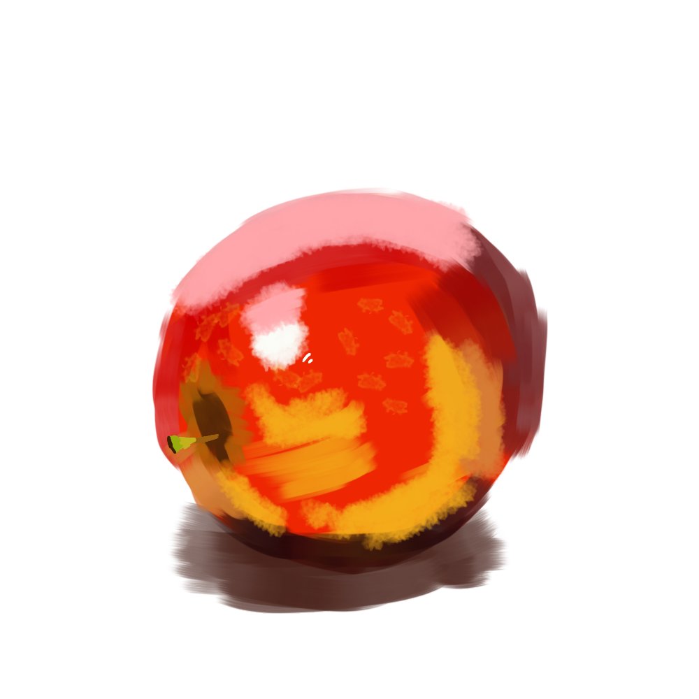 starlike2011's tweet image. Uma ótima tentativa de desenhar uma maçã realista