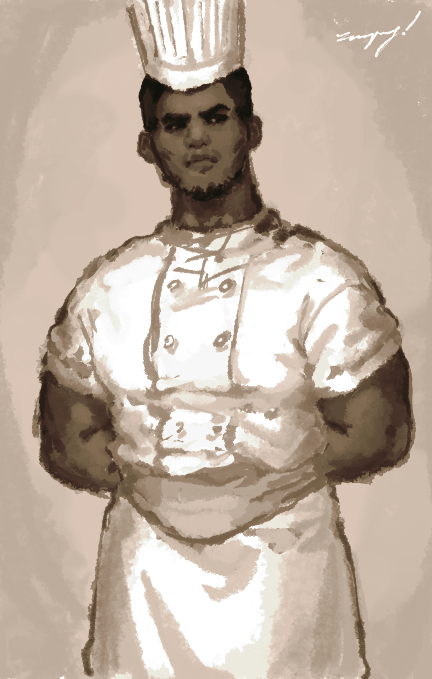 zappymakesart's tweet image. thank you for your service chef green   ( MORS AMERICANA extra )
