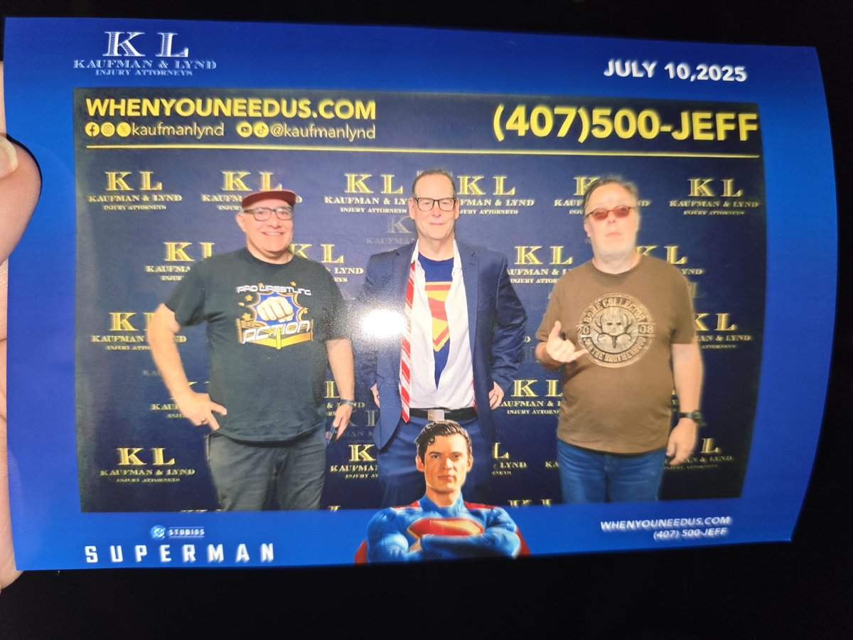 Daniel Max Shaw (@danielmaxshaw) on Twitter photo Seeing <a href="/Superman/">Superman</a> with <a href="/kiraandkengamer/">Ken Spress</a> courtesy of <a href="/LyndKaufman/">Kaufman & Lynd</a> !!
<a href="/PWAEvents/">Pro Wrestling Action 💥</a>
Orlando area accident attorneys
whenyouneedus.com Seeing <a href="/Superman/">Superman</a> with <a href="/kiraandkengamer/">Ken Spress</a> courtesy of <a href="/LyndKaufman/">Kaufman & Lynd</a> !!
<a href="/PWAEvents/">Pro Wrestling Action 💥</a>
Orlando area accident attorneys
whenyouneedus.com