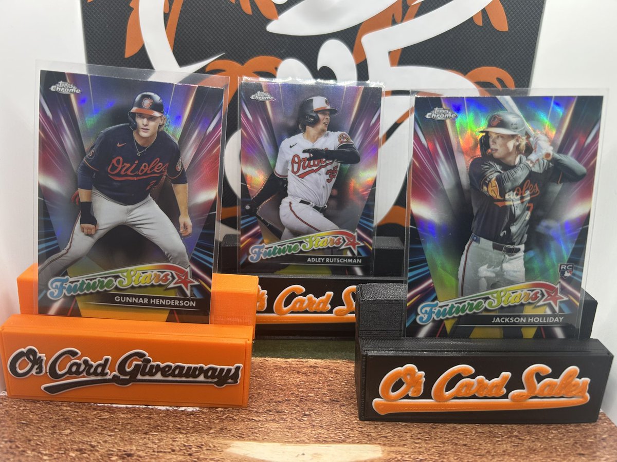 Orioles win 2 so let’s give away 3!! Like retweet and follow! I’ll select one lucky winner to receive all three future stars cards tomorrow during the game. #Birdland