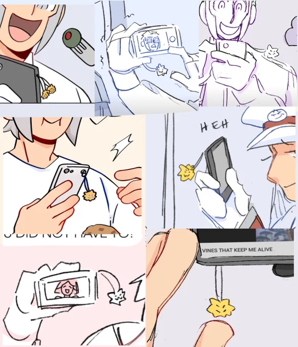 emmet's joltik pompom phone strap 