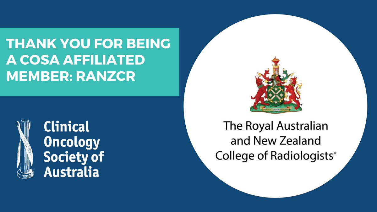 COSAoncology's tweet image. Thank you again to @RANZCRcollege for continuing your COSA Affiliated membership. RANZCR members are reminded to take advantage of the Affiliated discount for COSA memberships: bit.ly/3s5mOC6