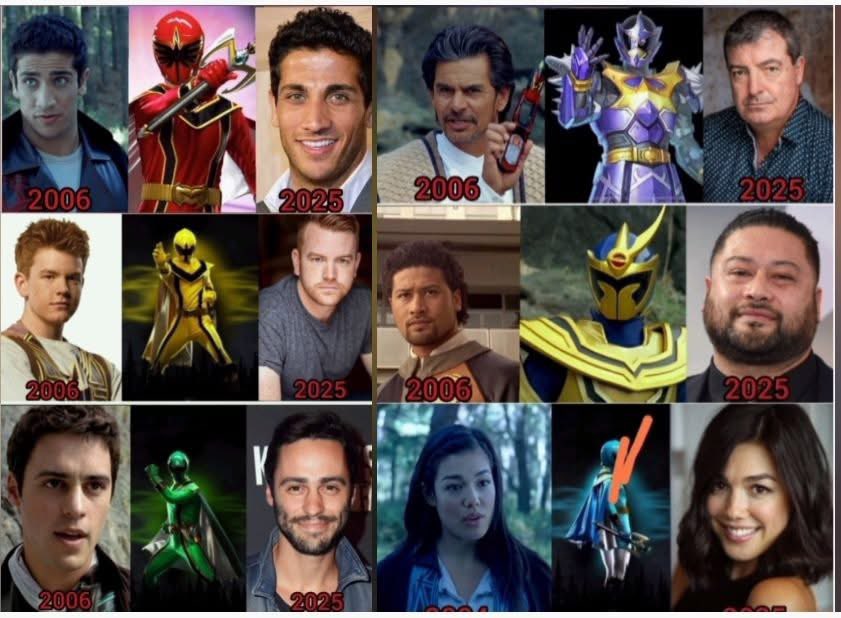 ReviewingGlobe's tweet image. Then vs. Now ⚡️✨
The Power Rangers Mystic Force cast — from 2006 to 2025!
Which Ranger glow-up surprised you the most? 🔮🧙♂️ #PowerRangers