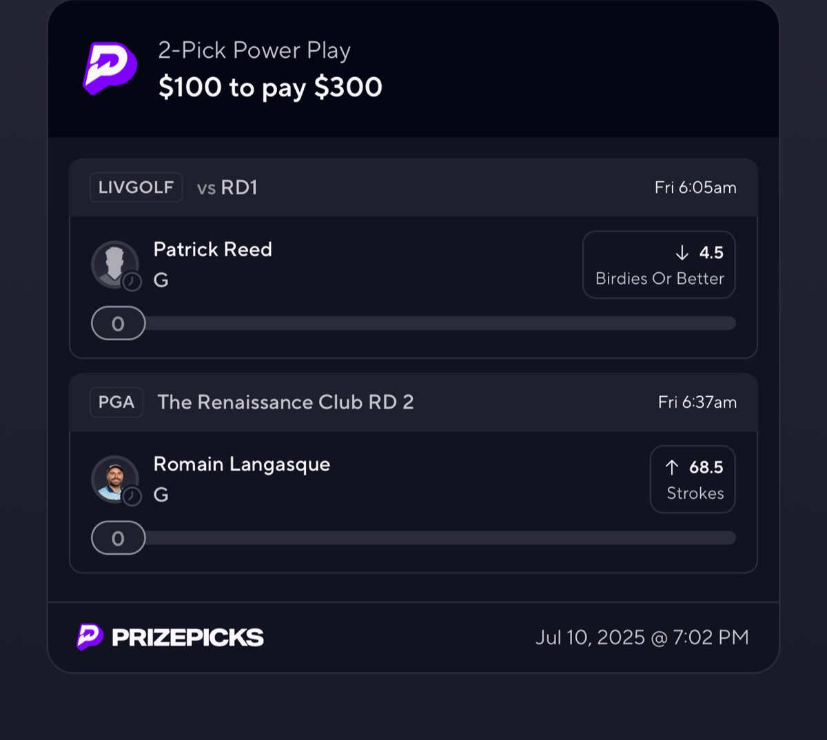 HERE IT IS‼️

$50 to someone who likes if we go 0/2🤝

Let’s make it three straight cashes on the free plays.⛳️

A TON of slips posted in premium, you ARE NOT going to want to miss these.🔥