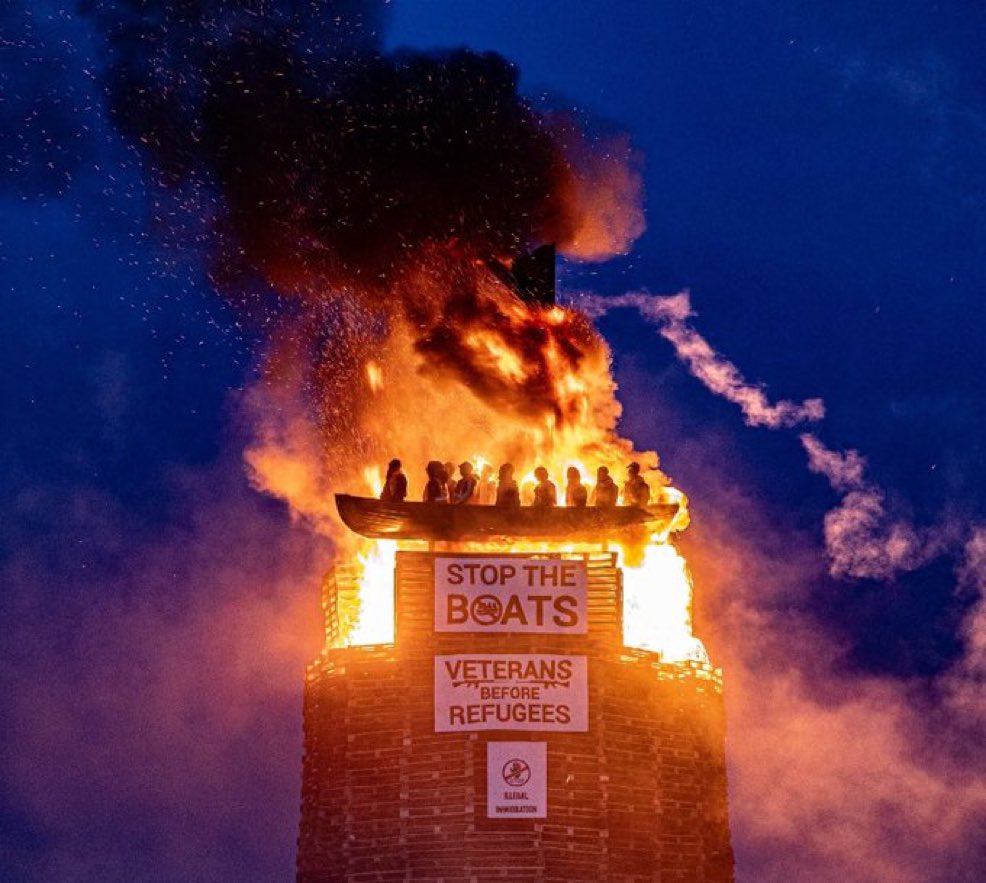 Quite an image from Belfast, Northern Ireland.

People really have had enough.