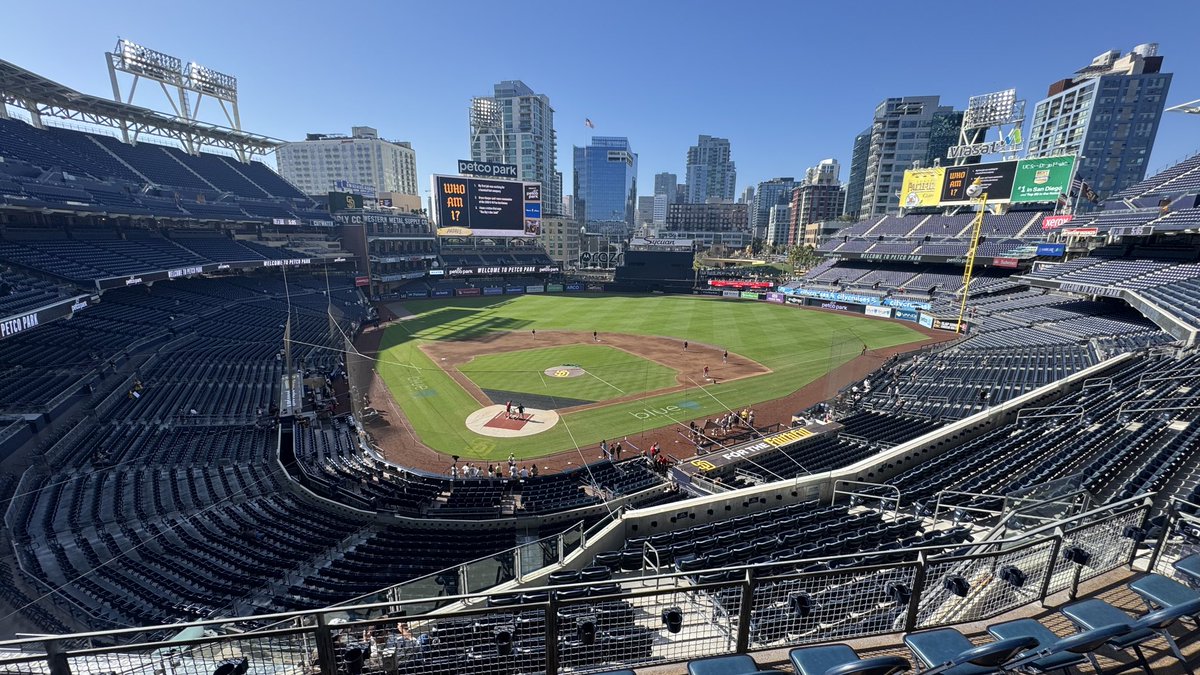 A gorgeous Thursday in downtown San Diego. 

Pregame coverage on <a href="/973TheFanSD/">97.3 The Fan</a> begins at 5:40 PM. 

I have a really good conversation with Diamondbacks first baseman Josh Naylor — plus, we hear from Mike Shildt and <a href="/jesseagler/">jesse agler</a>. 

Join us!