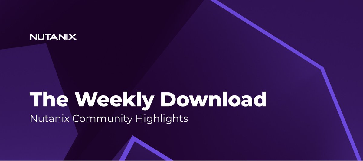New blog drop! 🎉

The Weekly Download serves up the sharpest threads, best tips, and must-read moments from the Nutanix Community.

Binge it now ☕ 👉 is.gd/KrkhO2 

#TechCommunity #Nutanix #HybridCloud #vcommunity