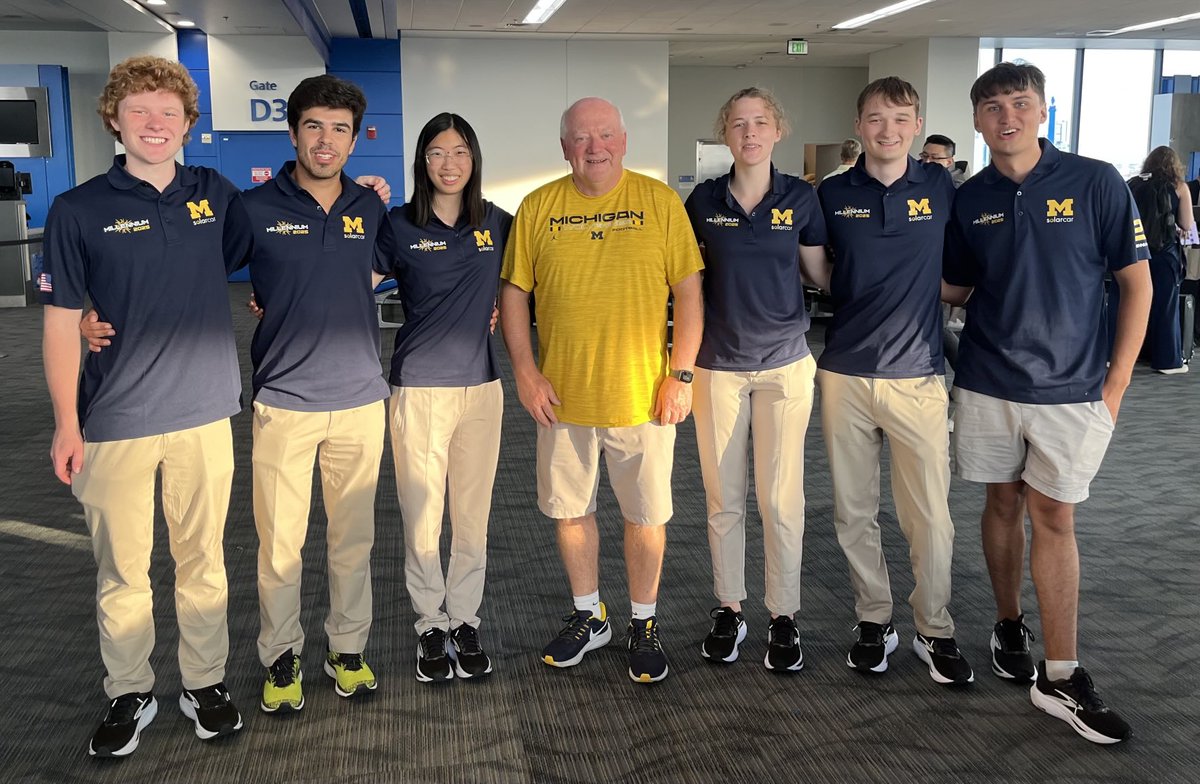 Hanging out with the UM Solar car team at Detroit Metro Airport. They are heading to Australia for a month and the world championship. #GoBlue