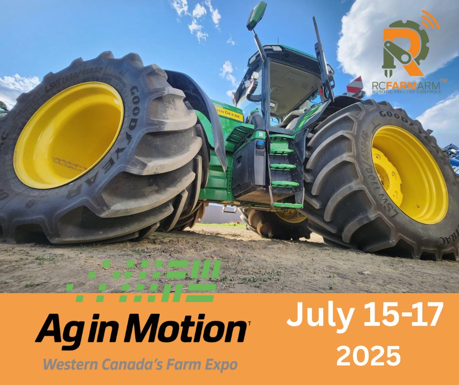 RcFarmArm (@rcfarmarm) on Twitter photo πΎ RcFarmArm is headed to <a href="/AginMotion/">Ag in Motion</a> , and weβre bringing serious tech to the field!
π Find us at Booth #43
π
July 15β17, 2025
Get hands-on with our robotic tractor control system β designed to boost productivity, reduce fatigue, and give you precision like never before. πΎ RcFarmArm is headed to <a href="/AginMotion/">Ag in Motion</a> , and weβre bringing serious tech to the field!
π Find us at Booth #43
π
July 15β17, 2025
Get hands-on with our robotic tractor control system β designed to boost productivity, reduce fatigue, and give you precision like never before.