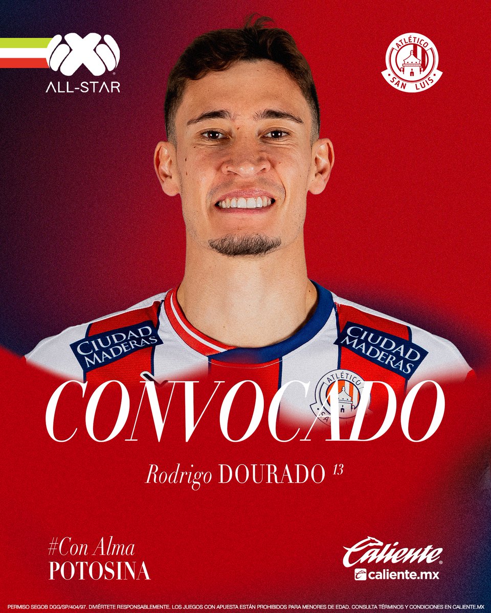 Atlético de San Luis (@atletidesanluis) on Twitter photo ¡CONVOCADO AL ALL-STAR GAME 2025! 🌟🇧🇷
El partido se disputará el próximo 23 de julio en el Q2 Stadium de Austin, Texas, donde las máximas figuras de la <a href="/LigaBBVAMX/">Liga BBVA MX</a> se medirán ante los mejores jugadores de la <a href="/MLS/">Major League Soccer</a>. 🤝
📝 shorturl.at/E6Afr
#ConAlmaPotosina <a href="/calientesports/">Caliente Sports</a> ¡CONVOCADO AL ALL-STAR GAME 2025! 🌟🇧🇷
El partido se disputará el próximo 23 de julio en el Q2 Stadium de Austin, Texas, donde las máximas figuras de la <a href="/LigaBBVAMX/">Liga BBVA MX</a> se medirán ante los mejores jugadores de la <a href="/MLS/">Major League Soccer</a>. 🤝
📝 shorturl.at/E6Afr
#ConAlmaPotosina <a href="/calientesports/">Caliente Sports</a>
