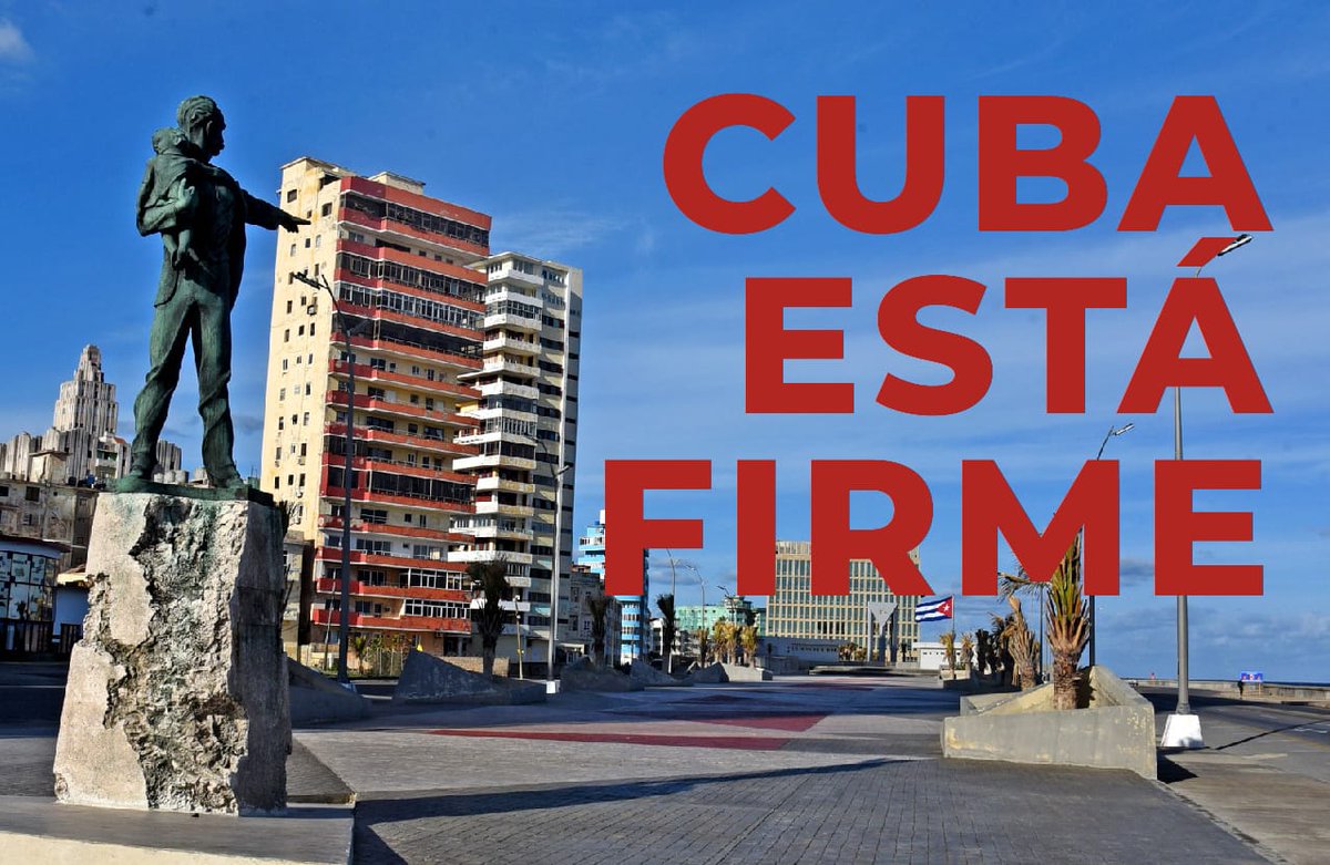 #CubaEstáFirme y se yergue sobre una historia preñada de patriotismo y valor, sobre un pueblo unido e intransigente en sus principios.