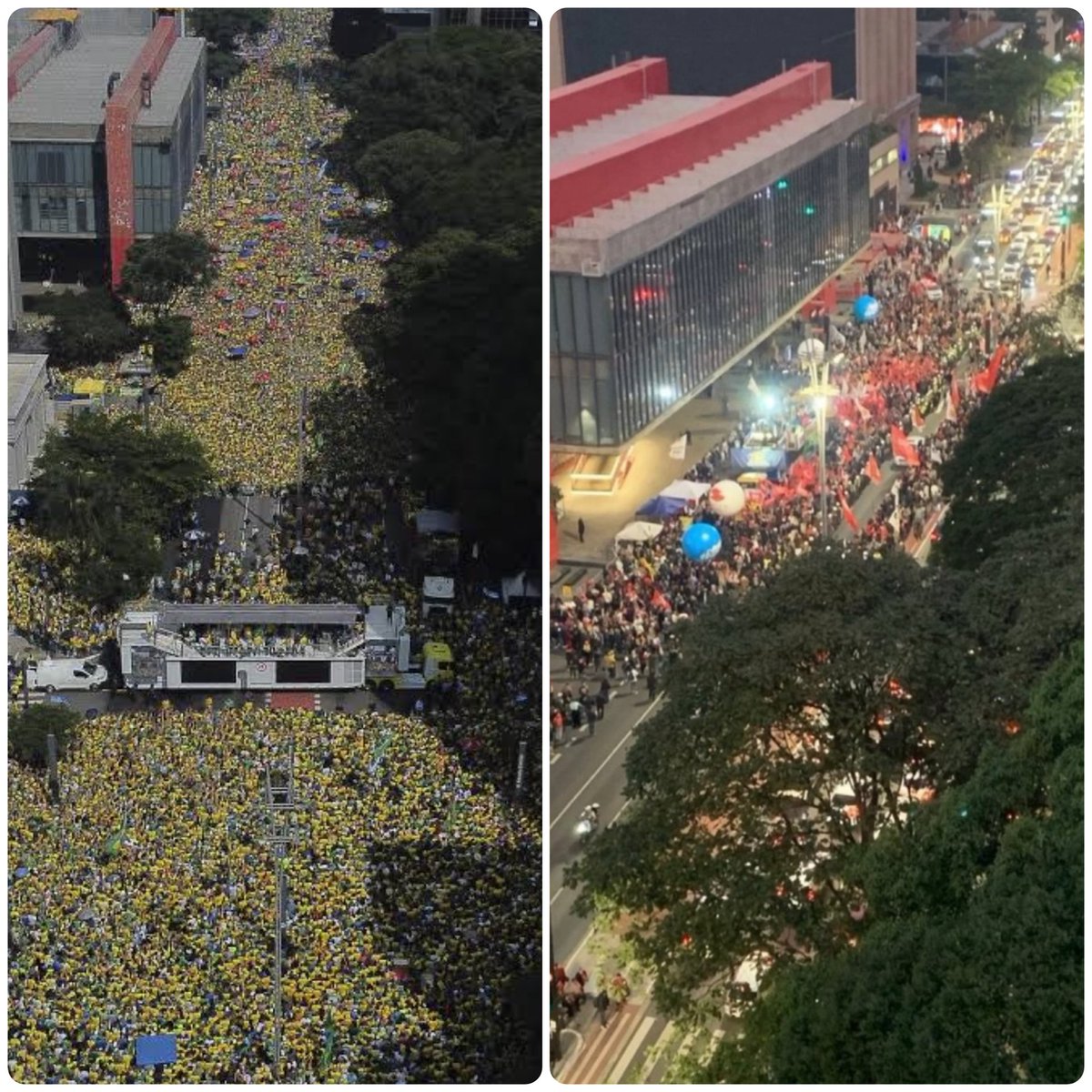 Manifestações do Bolsonaro x manifestações da esquerda