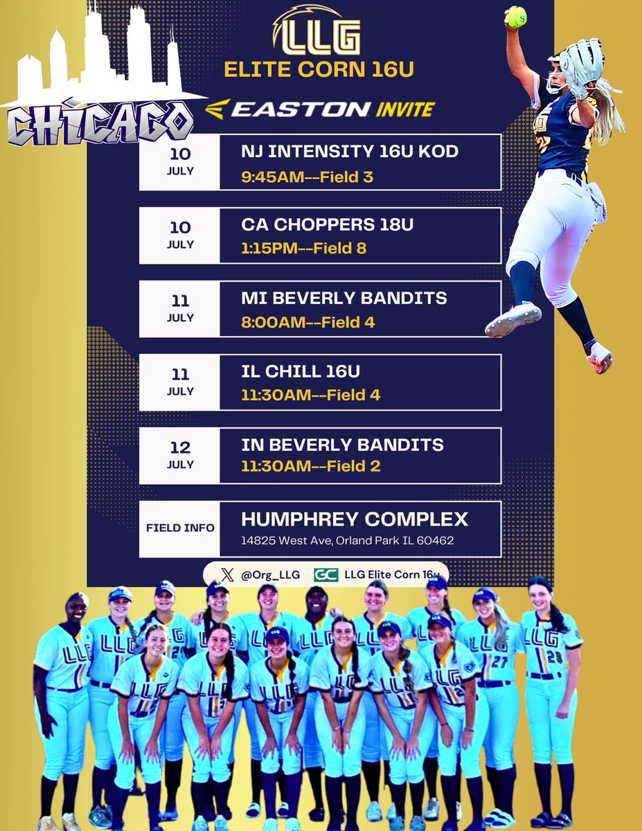 Sadie Jo Hunter 2027▪️RHP (@sadiejohunter27) on Twitter photo #LLGELITE started out strong today @ the Easton Rawlings Invite in Chicago! Thanks to ALL the coaches who came by today!Back at it tomorrow @ 8am & 11:30- field 4. <a href="/LLGCOACH/">LLG</a> <a href="/sophwools/">Sophie Wools</a> <a href="/CoastRecruits/">Coast 2 Coast Recruits</a> <a href="/DfwSho/">DFW Sho'Case</a> <a href="/PlayBookAthlete/">PLAYBOOK ATHLETE</a> <a href="/TopPreps/">SPORTS NEWS, VIDEOS, GRAPHICS, EXPOSURE & MORE</a> <a href="/TAProfileAPP/">TAP APP</a> <a href="/scan1ansports/">ꜱᴄᴀɴʟᴀɴ ꜱᴘᴏʀᴛꜱ™️</a> <a href="/IHartFastpitch/">I❤️Fastpitch</a> #LLGELITE started out strong today @ the Easton Rawlings Invite in Chicago! Thanks to ALL the coaches who came by today!Back at it tomorrow @ 8am & 11:30- field 4. <a href="/LLGCOACH/">LLG</a> <a href="/sophwools/">Sophie Wools</a> <a href="/CoastRecruits/">Coast 2 Coast Recruits</a> <a href="/DfwSho/">DFW Sho'Case</a> <a href="/PlayBookAthlete/">PLAYBOOK ATHLETE</a> <a href="/TopPreps/">SPORTS NEWS, VIDEOS, GRAPHICS, EXPOSURE & MORE</a> <a href="/TAProfileAPP/">TAP APP</a> <a href="/scan1ansports/">ꜱᴄᴀɴʟᴀɴ ꜱᴘᴏʀᴛꜱ™️</a> <a href="/IHartFastpitch/">I❤️Fastpitch</a>