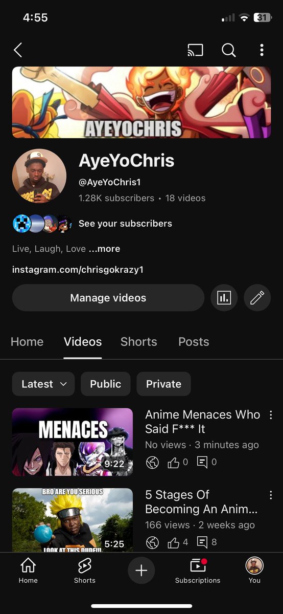 Follow my other page for my YouTube videos <a href="/AyeYoChris2/">Chris</a> #AGTG #YouTuber #viral #support