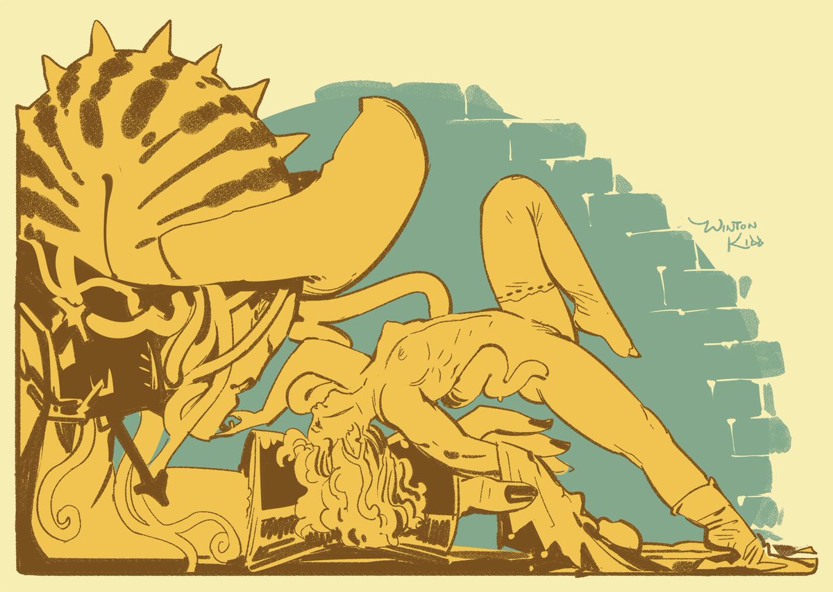 wintonkidd's tweet image. ⚔️CYOA: The Orc and the Tower Part 19 continued...
- Only a few days left to vote on what happens next ❤️⤵️
patreon.com/posts/13294334…
📖The goblin sneak, a lithe and entertaining dancer, quickly captured the unwavering attention of the be-tentacled Carab.