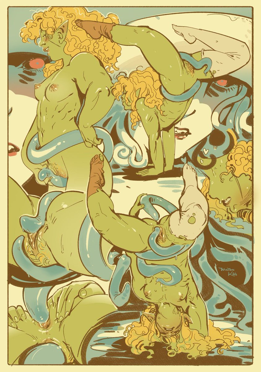 wintonkidd's tweet image. ⚔️CYOA: The Orc and the Tower Part 19 continued...
- Only a few days left to vote on what happens next ❤️⤵️
patreon.com/posts/13294334…
📖The goblin sneak, a lithe and entertaining dancer, quickly captured the unwavering attention of the be-tentacled Carab.