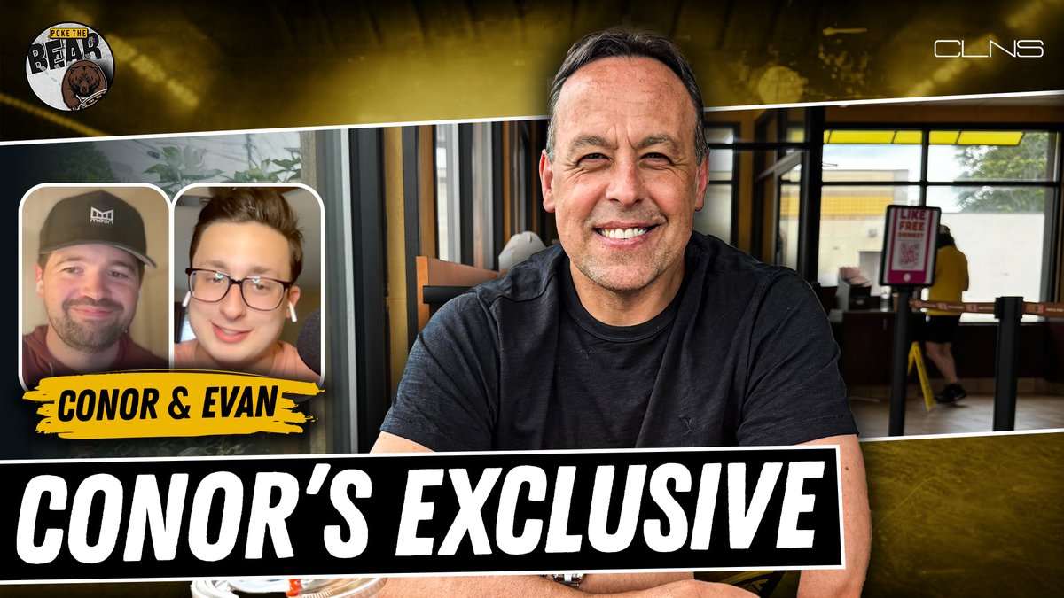 BruinsCLNS's tweet image. 🚨NEW POKE THE BEAR EPISODE!
Conor and Evan discuss Conor's 1-on-1 interview with Bruins Head Coach Marco Sturm!
WATCH: youtu.be/dnGiRF49vVw
LISTEN: tinyurl.com/yzkbhurk
@ConorRyan_93 | @EvanMarinofsky | @CLNSMedia