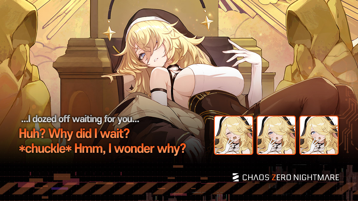 CZN_Official_EN's tweet image. ◤A lazy, laid-back prophet with a knack for napping - Orlea◢
CV. Yuiko Tatsumi
「*yawn* Is there some place for me to lie down around here?」
#CHAOSZERONIGHTMARE #CZN #ChaosZeroNightmare