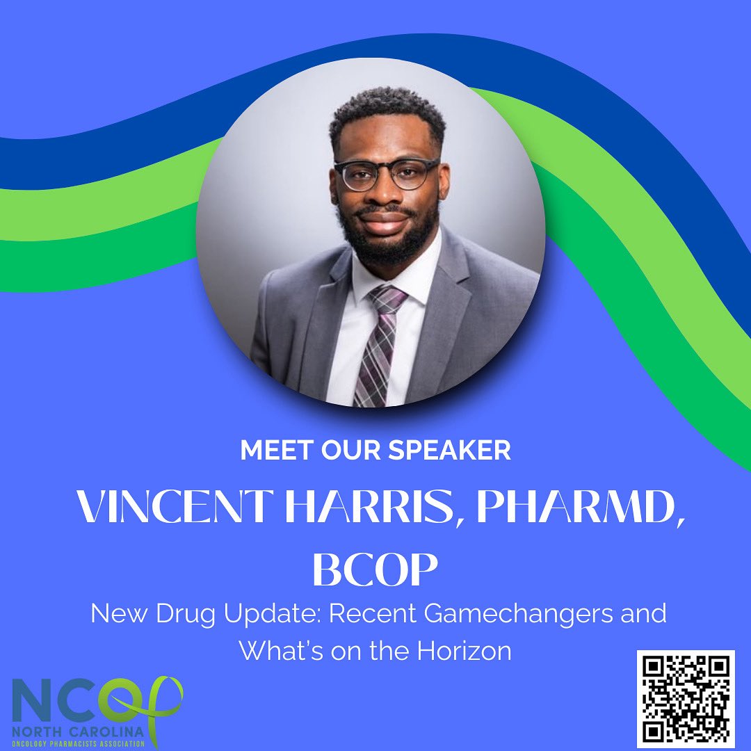 Introducing another one of our talented speakers at the 23rd NC Oncology Pharmacy Updates! Vincent is the CNS/Genitourinary oncology clinical pharmacist at Atrium Health Levine Cancer Institute. Come join us August 1-2, 2025. ncop.memberlodge.org/event-6014376