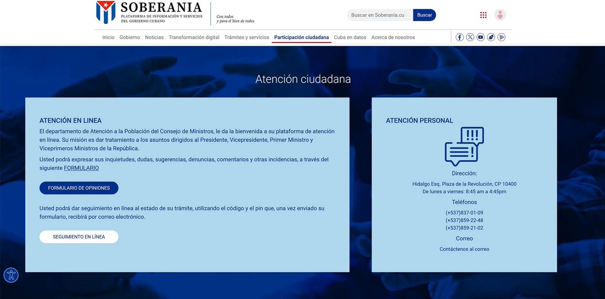 La creación del Centro de Gobierno Digital y de la plataforma Soberanía constituyen un ejemplo práctico para promover el uso de las nuevas tecnologías a favor de una administración eficiente, en función de los servicios que demanda el pueblo. #CubaEstáFirme