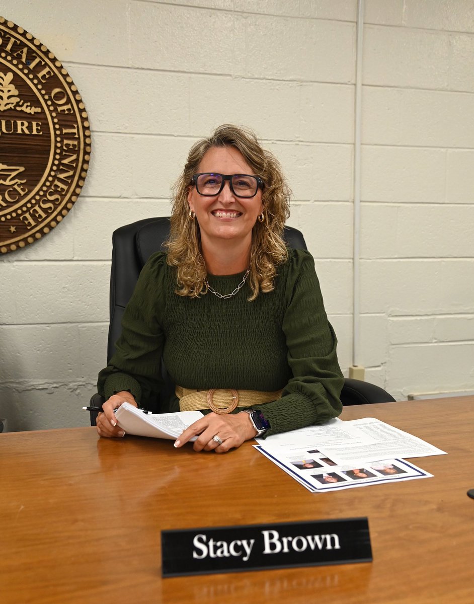 CCBOE's tweet image. Stacy Brown’s first official School Board meeting as our new Director of Schools was tonight. Brown took over as our leader on July 1 following the retirement of Dr. Cathy Beck. Also attending the meeting was Robyn Miller, our new Assistant Director of Schools. #ccsdtn