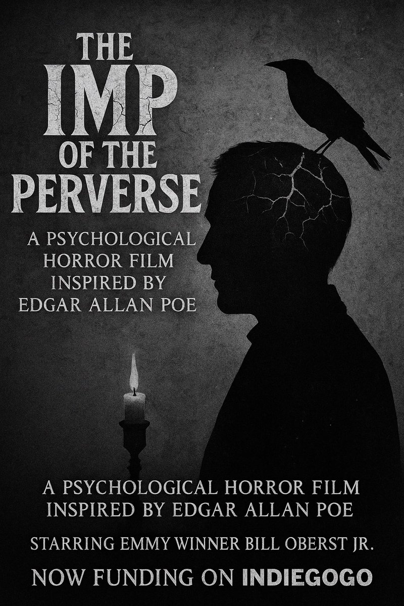 🎬 The Imp of the Perverse - a psychological horror short inspired by Edgar Allan Poe, starring Emmy winner Bill Oberst Jr.
🕯️ Now funding on IndieGoGo:
👉 igg.me/at/impmovie
#IndieFilm #Poe #PsychologicalHorror #BillOberstJr #ImpOfThePerverse #Crowdfunding #IndieGoGo