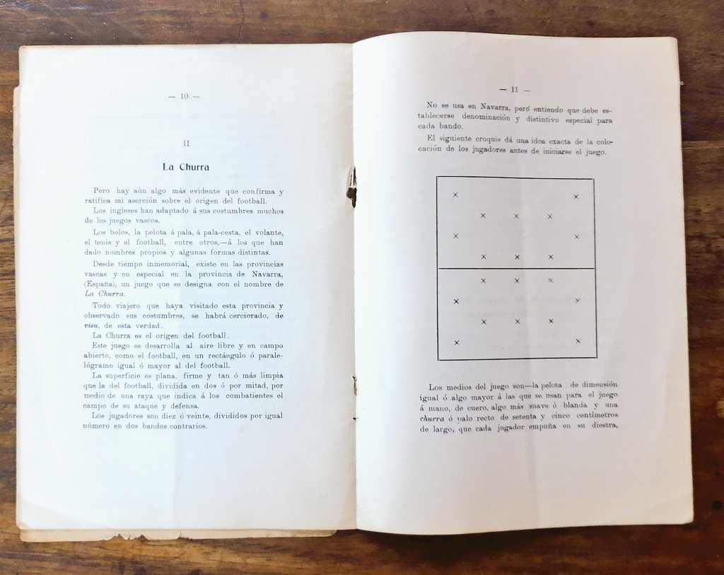 Agustino J. (1908). "Origen del Football. La Churra Vasco Navarra. Nuevo juego de Sport". Un post identificado en el blog de <a href="/ViejosEstadios/">Viejos Estadios</a> sobre el Parque Chacabuco narra una crónica de un partido de esta disciplina disputado entre entre el Club Atlanta y el Ferrocarril Oeste.