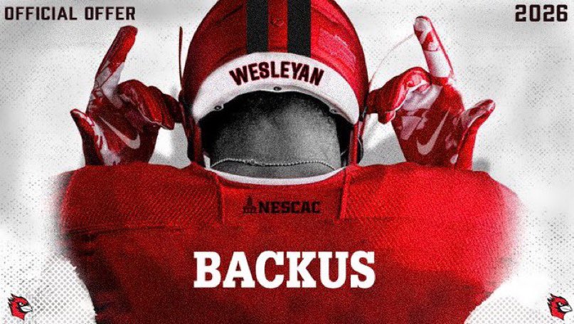 Bryce Backus (@backusbryce2) on Twitter photo After a great conversation with <a href="/CoachDiCenzo/">Dan DiCenzo</a> I’m blessed to receive an offer from Wesleyan University <a href="/CoachDBenoit/">David Benoit</a> <a href="/CoachPLeone/">Pat Leone</a> <a href="/MitchellHSFB/">JWMHS Mitchell FB</a> After a great conversation with <a href="/CoachDiCenzo/">Dan DiCenzo</a> I’m blessed to receive an offer from Wesleyan University <a href="/CoachDBenoit/">David Benoit</a> <a href="/CoachPLeone/">Pat Leone</a> <a href="/MitchellHSFB/">JWMHS Mitchell FB</a>