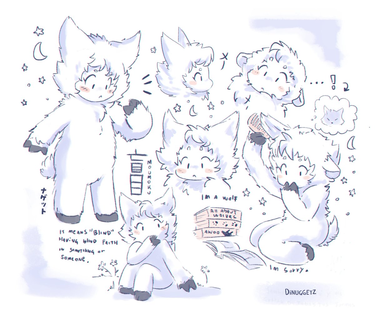 I was raised by wolves, so fitting in with my family and friends hasn’t always been easy. I don’t have pointed ears like them, but I style my wool to look like a wolf’s silhouette. -Moumoku first concept art-🖍️🐑
#kidfur #sketch #lamb #furryart #agere