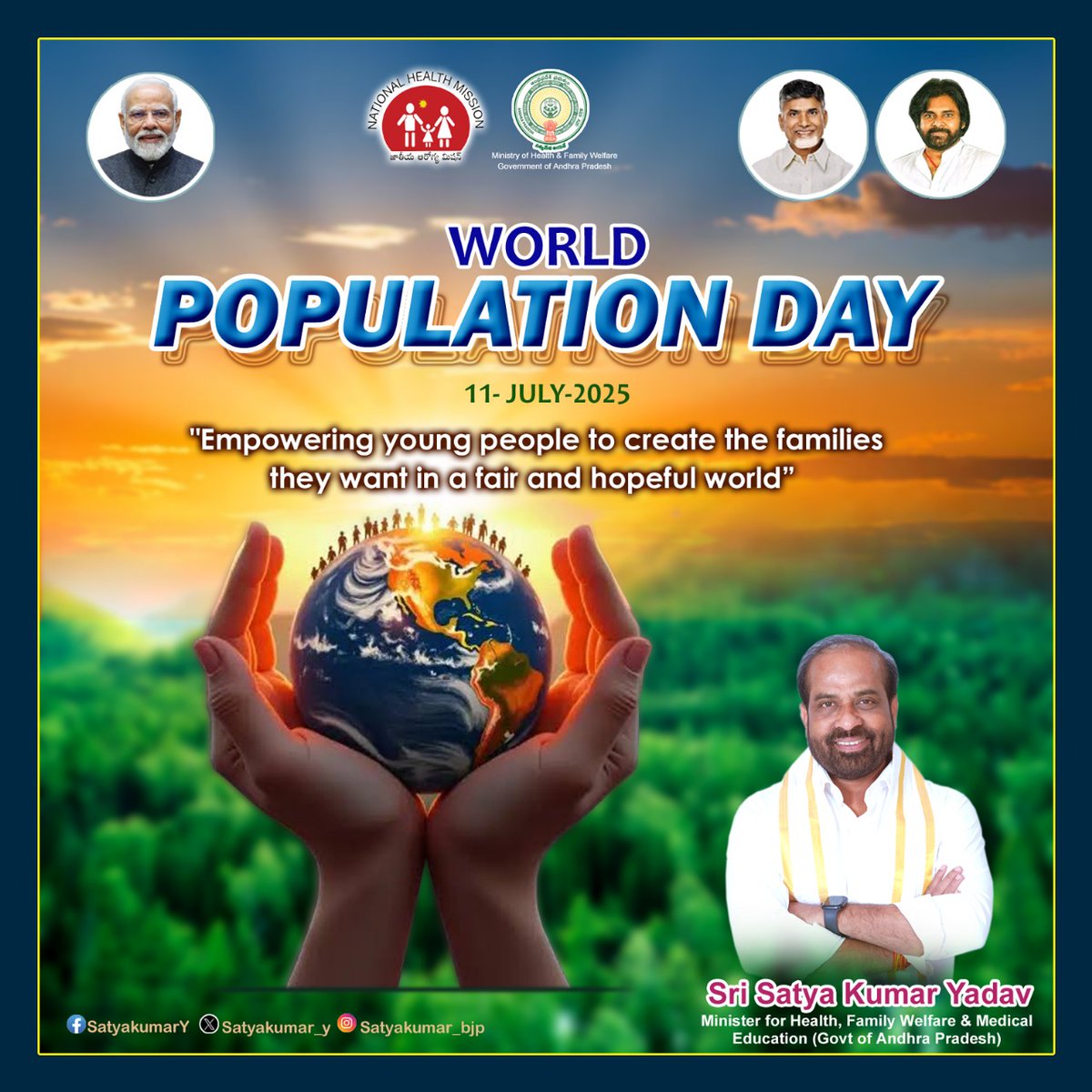 Ministry of Health Medical and Family Welfare – Govt. of AP “Yoga grounds  us to the Earth and elevates our life. One breath at a time, we honor one  planet, one soul.” @, image size:1200x1200
