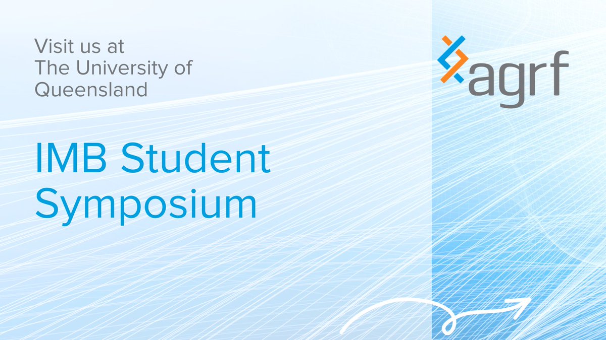 AGRF_genomics's tweet image. Excited to be attending the #IMBSymposium2025 today at The University of Queensland!
#InstituteforMolecularBioscience #AGRF #Genomics #Collaboration #SIMBA #IMB2025 #Research #3MT