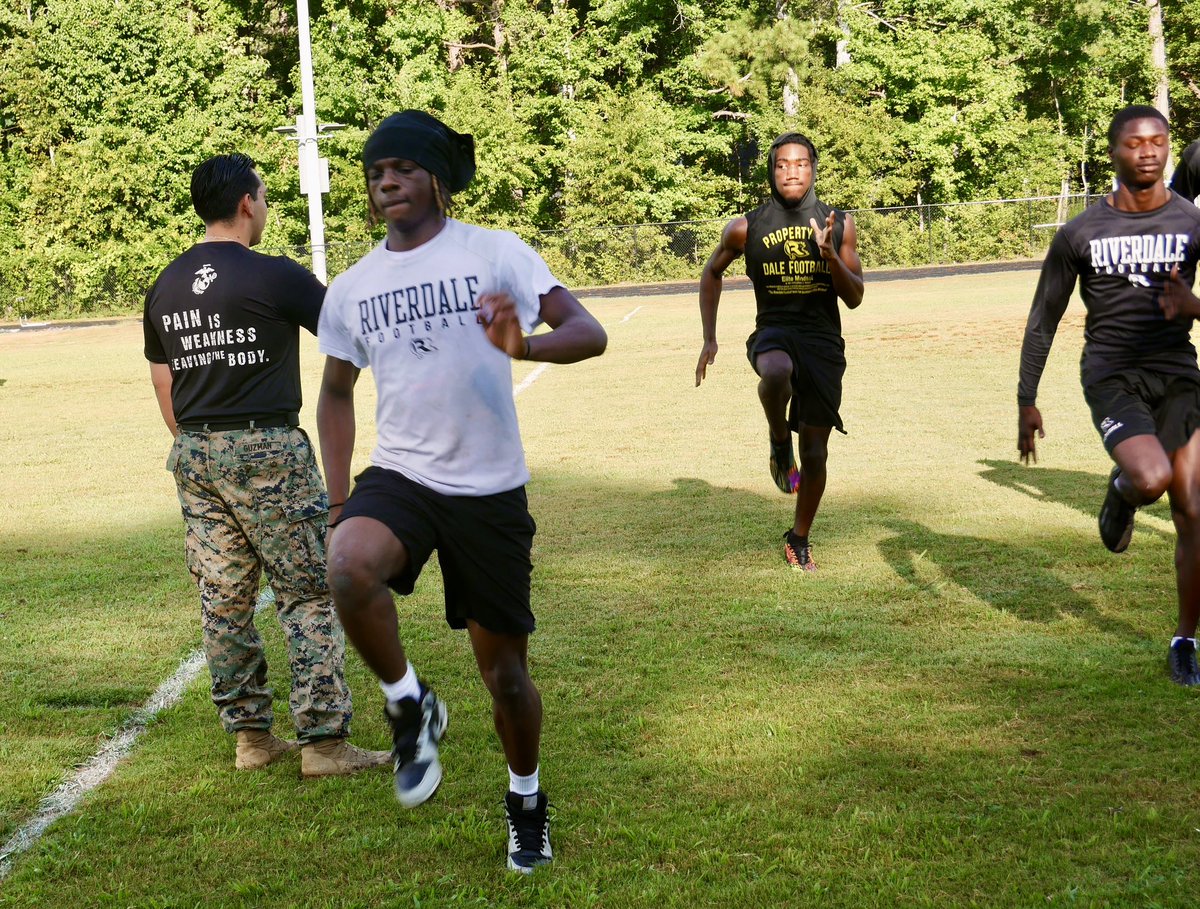 Marine training at Riverdale High School