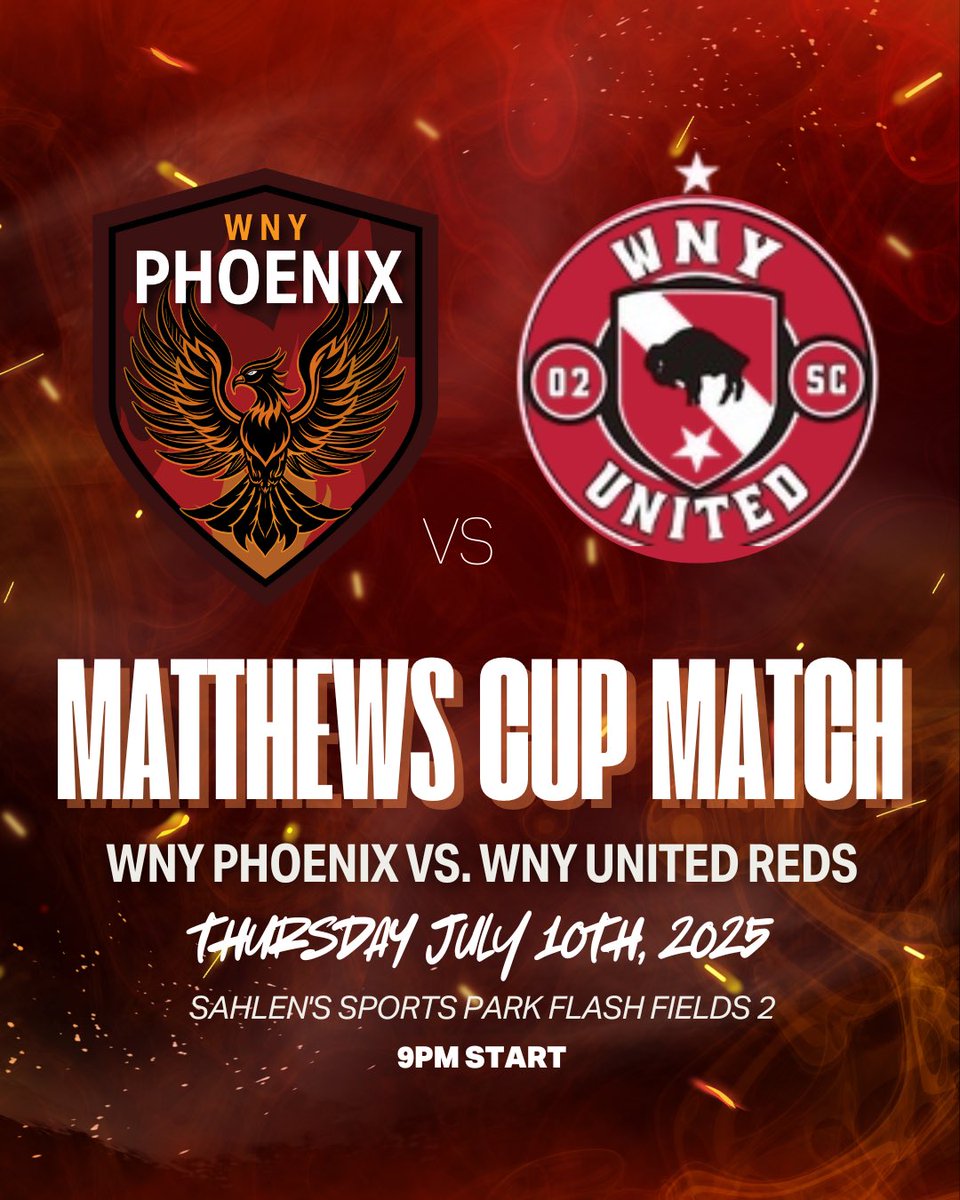 Matthew’s cup match underway against <a href="/WNYUnitedSC/">WNY United SC</a> at Sahlens! ⚽️⚽️⚽️