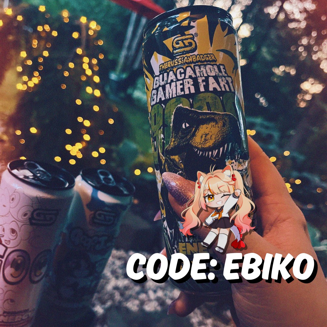 EbikoVtuber's tweet image. The new energy cans are actually bussinโ ๐ฅ
Keep your eyes peeled tomorrow Shrimpais~
you wonโt wanna miss this drop!
Use code EBIKO for 10% off your order! ๐ฆโจ