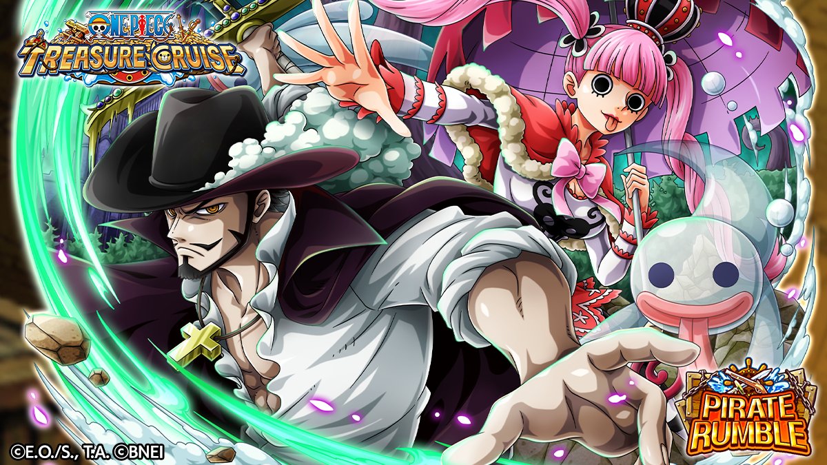 ONE_PIECE_TC's tweet image. A new Pirate Rumble season is here! ⚔️
Take on other players to earn rewards and add Mihawk & Perona to your crew!
#ONEPIECE #OPTC