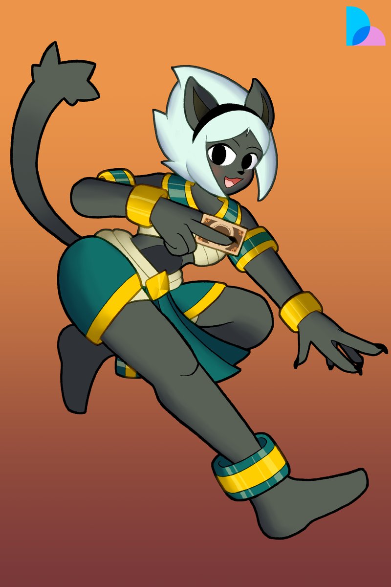 Dondondora's tweet image. I don&apos;t think I have the energy to finish the background, but here&apos;s my main Ecaflip!
#wakfu