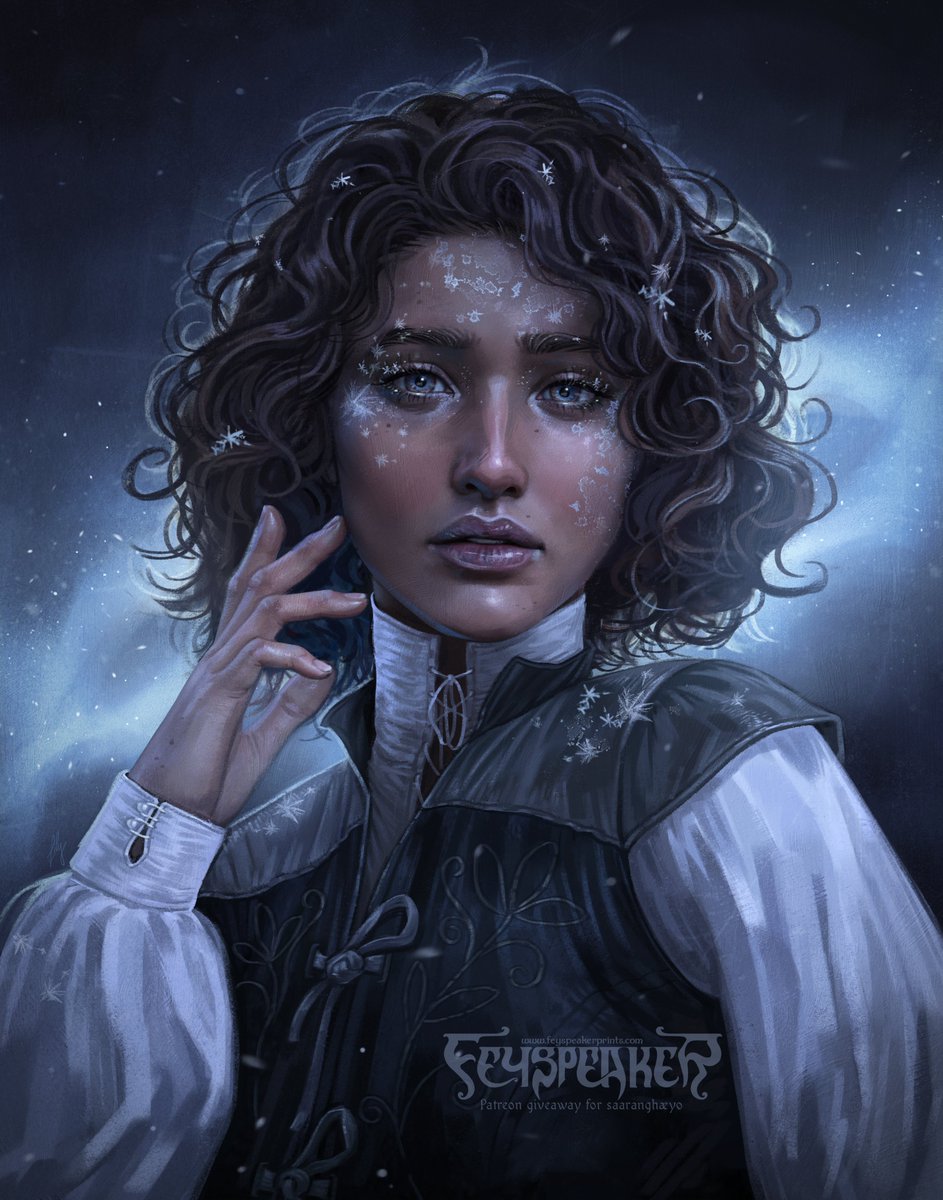 feyspeaker's tweet image. Haniya ❄️
Portrait done for the patreon monthly giveaway winner saaranghaeyo!