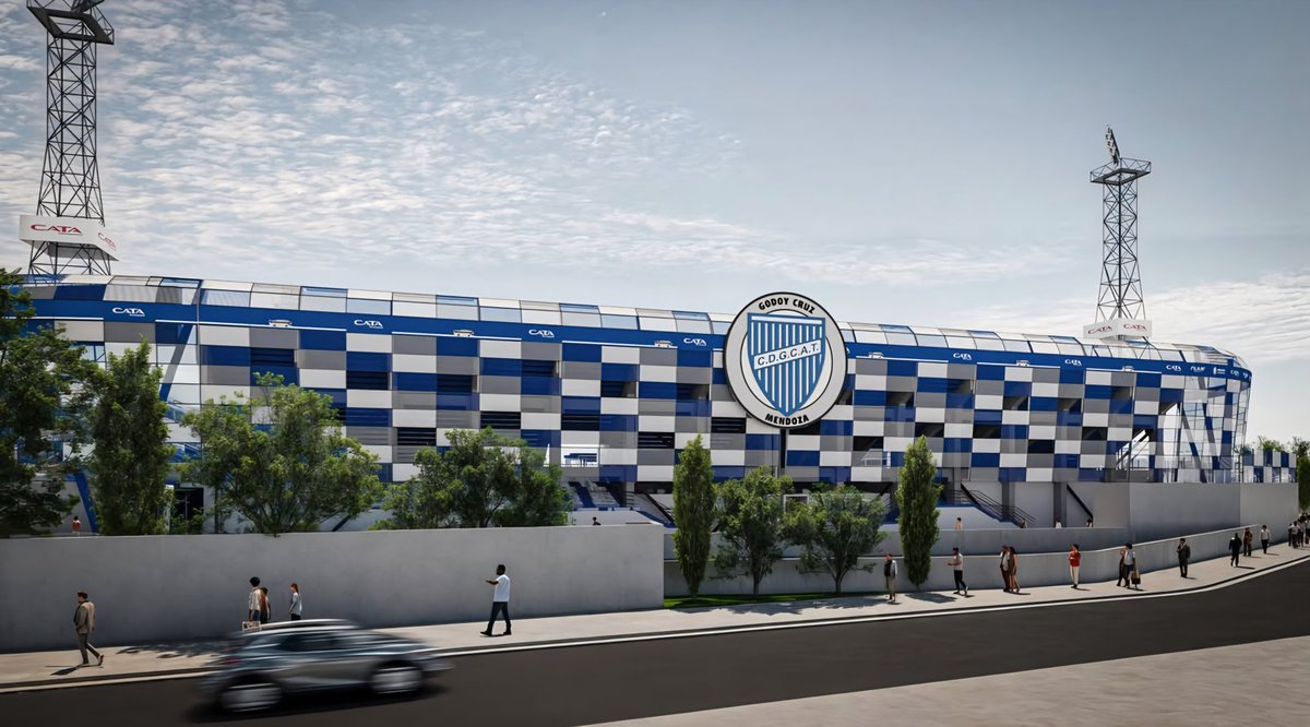 ContiGonza's tweet photo. #GodoyCruz 
El estudio de arquitectura que trabaja con el club mostró el diseño final del Feliciano Gambarte.

➡️Si todo va bien estará para fin de año
➡️La obra no impedirá seguir jugando
➡️Completará los codos uniendo las tribunas pero no serán utilizables por los hinchas