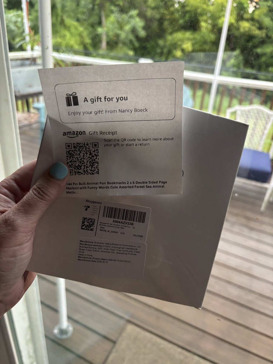 Came home from dinner to an <a href="/amazon/">Amazon</a> package on my doorstep. I was shocked it wasn’t something I bought (#PrimeDay amIright?)! Thank you Nancy Boeck! My students are going to LOVE these bookmarks 🥰🥰