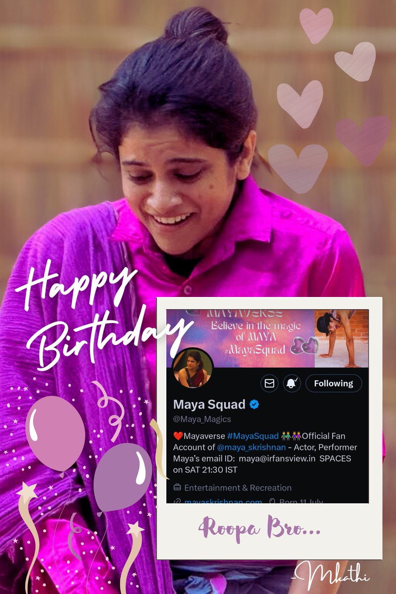 mkathi (@magicmoys610) on Twitter photo Wish you a happy happy birthday 🎂🎉...More love and peace to you bro❤️ God bless you!! 🫂❤️
<a href="/Maya_Magics/">Maya Squad</a>
#Mayasquad Wish you a happy happy birthday 🎂🎉...More love and peace to you bro❤️ God bless you!! 🫂❤️
<a href="/Maya_Magics/">Maya Squad</a>
#Mayasquad