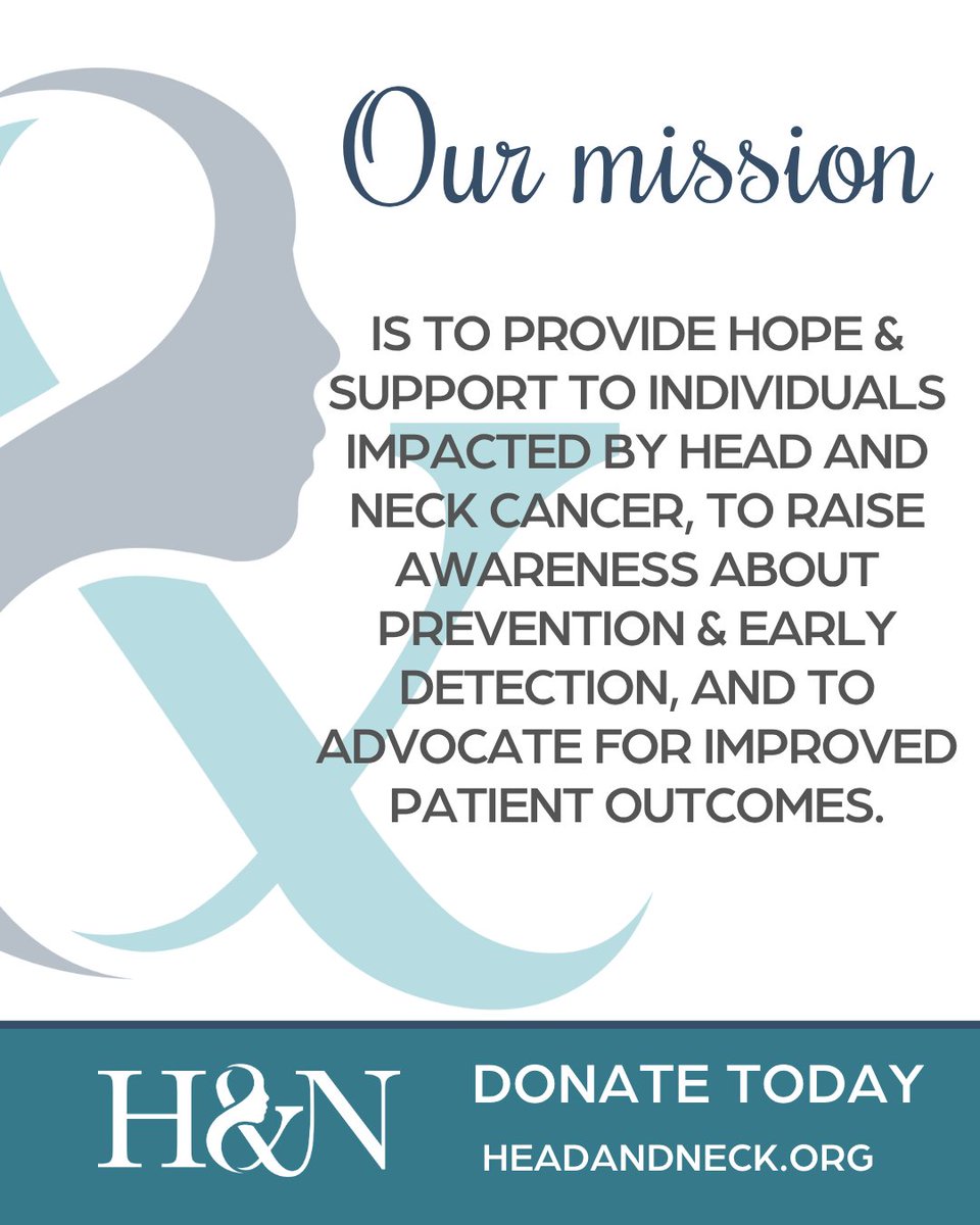 📢 Help make a difference in the lives of head and neck cancer patients today! Join us in our mission to support research, education, and patient advocacy. Donate now at headandneck.org and be a part of the change. Together, we can create a brighter future!