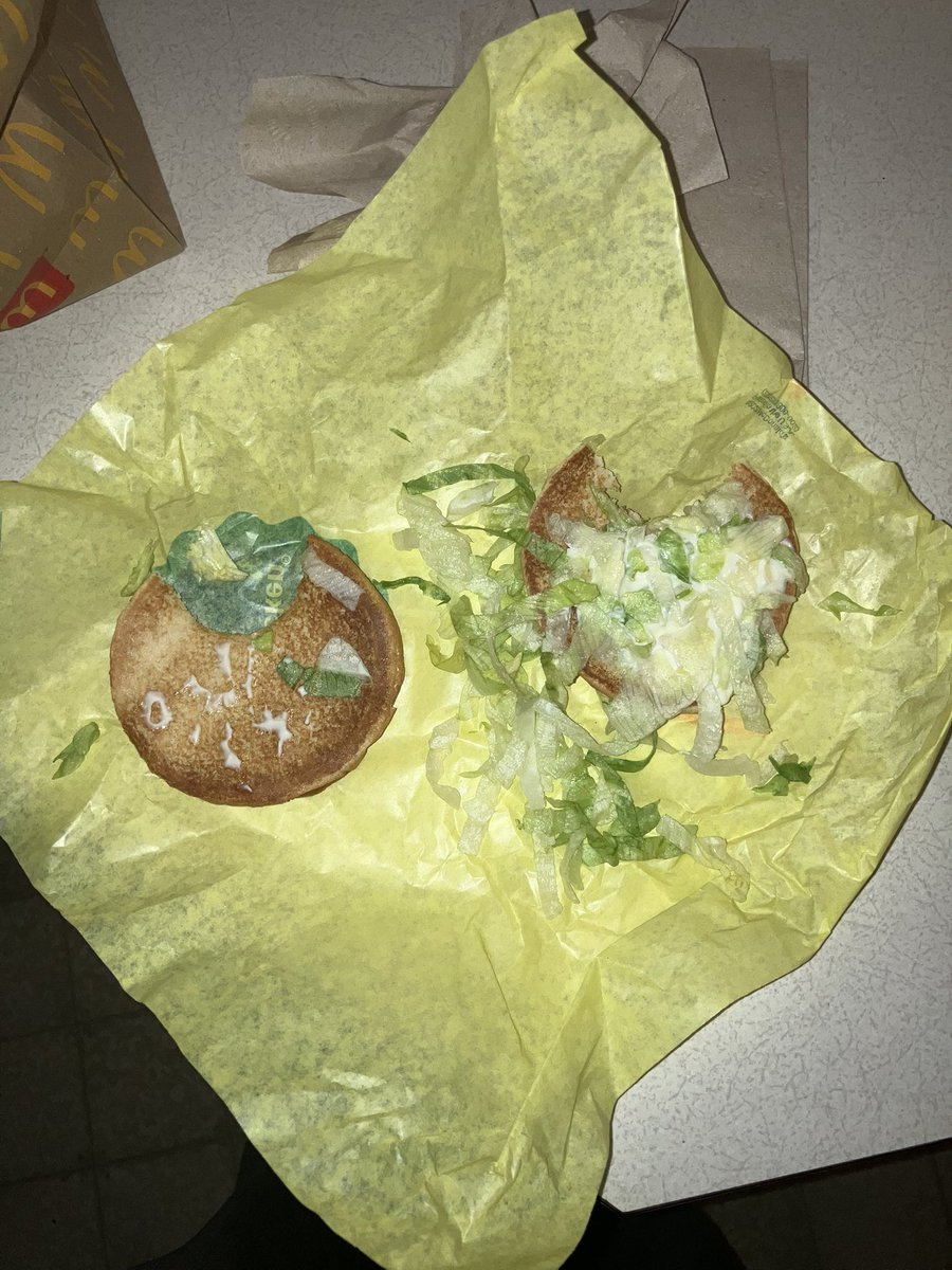 They forgot to add the chicken in my mcchicken