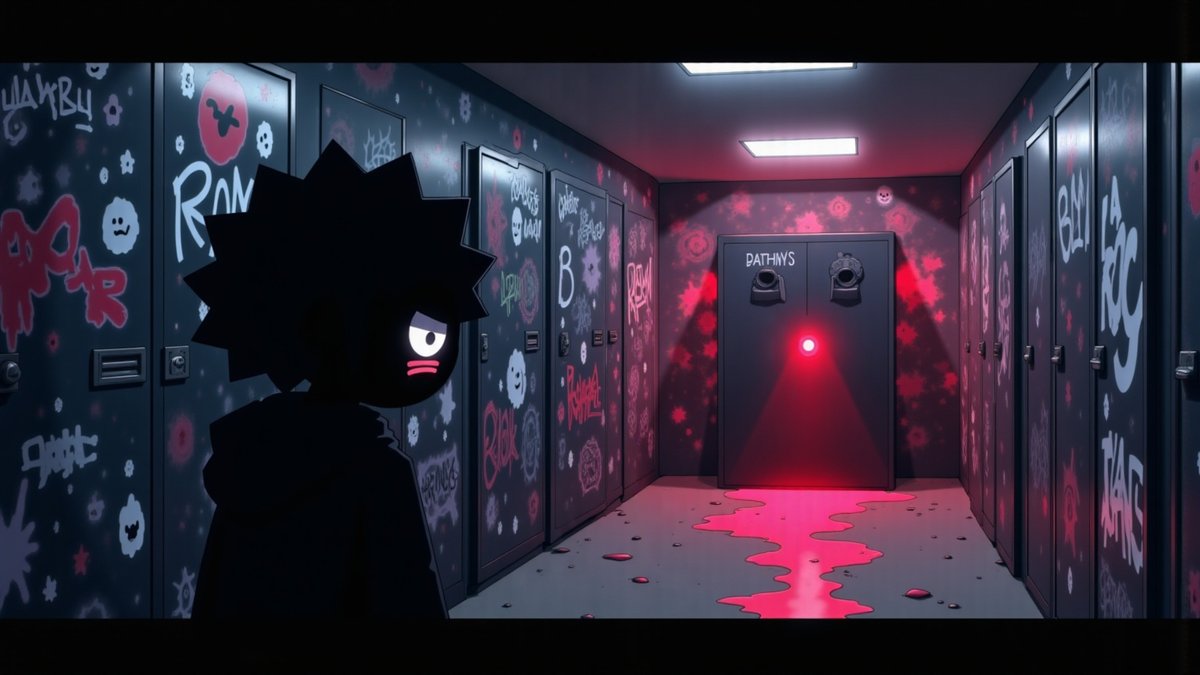 shdwraven's tweet image. Nothing screams safe like a glowing locker in the dark.